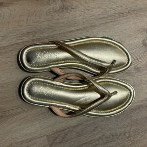 Jcrew size 9 gold sandals